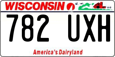 WI license plate 782UXH