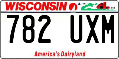 WI license plate 782UXM