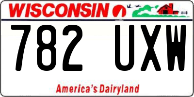 WI license plate 782UXW