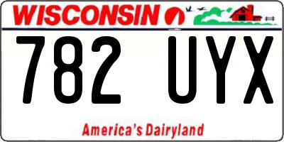 WI license plate 782UYX