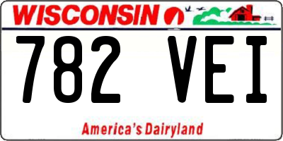 WI license plate 782VEI