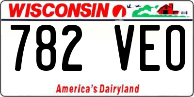 WI license plate 782VEO