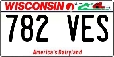 WI license plate 782VES