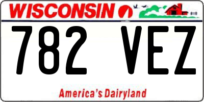 WI license plate 782VEZ