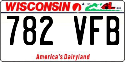 WI license plate 782VFB