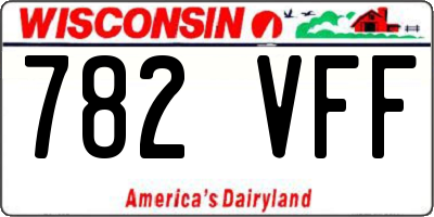 WI license plate 782VFF