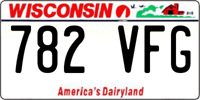 WI license plate 782VFG