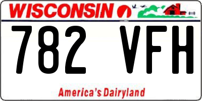 WI license plate 782VFH