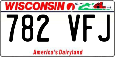 WI license plate 782VFJ