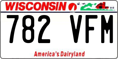 WI license plate 782VFM