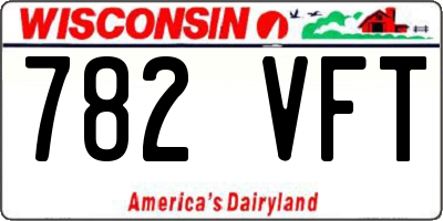 WI license plate 782VFT