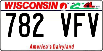 WI license plate 782VFV
