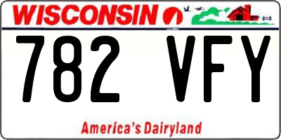 WI license plate 782VFY