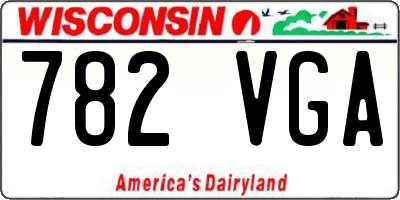 WI license plate 782VGA