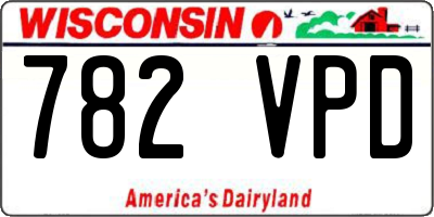 WI license plate 782VPD