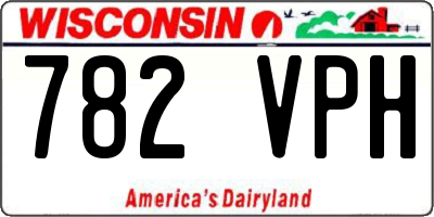 WI license plate 782VPH