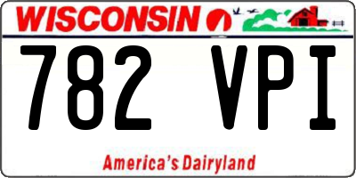 WI license plate 782VPI
