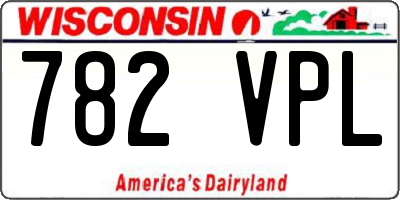 WI license plate 782VPL
