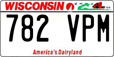 WI license plate 782VPM