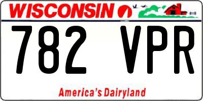 WI license plate 782VPR