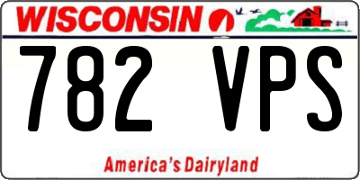 WI license plate 782VPS