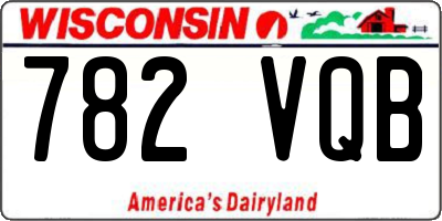 WI license plate 782VQB