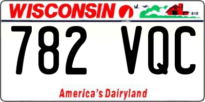 WI license plate 782VQC