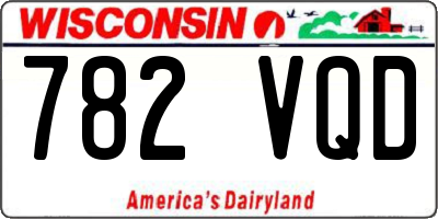 WI license plate 782VQD