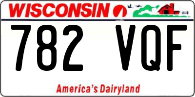 WI license plate 782VQF