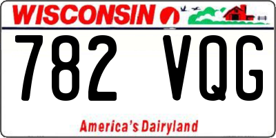 WI license plate 782VQG