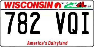 WI license plate 782VQI