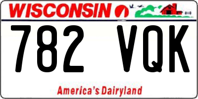 WI license plate 782VQK