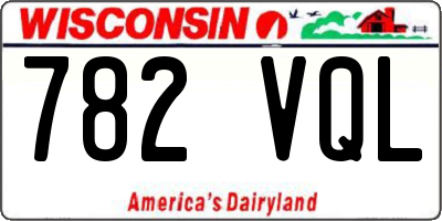 WI license plate 782VQL