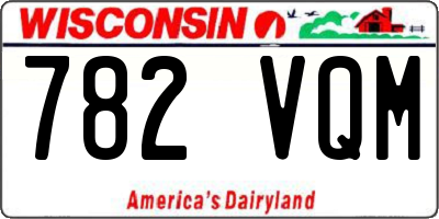 WI license plate 782VQM