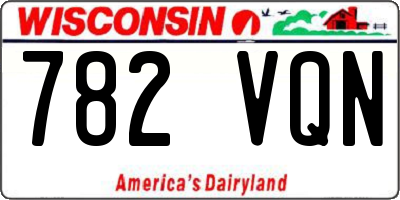WI license plate 782VQN