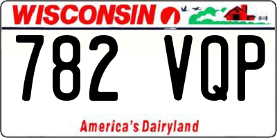 WI license plate 782VQP
