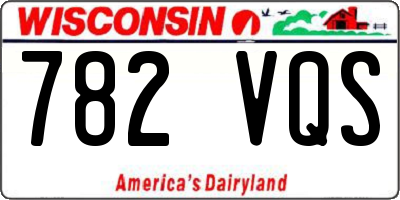 WI license plate 782VQS