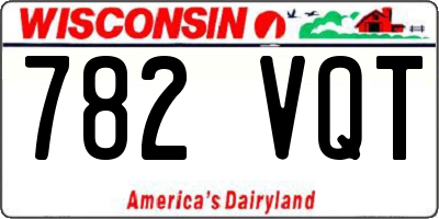 WI license plate 782VQT