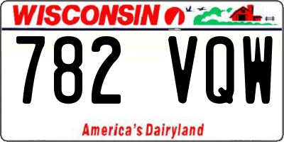 WI license plate 782VQW