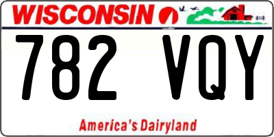 WI license plate 782VQY