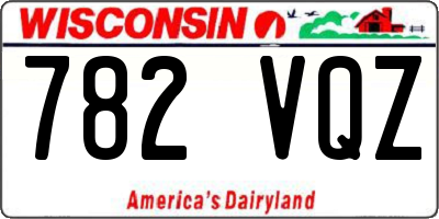 WI license plate 782VQZ
