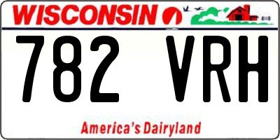 WI license plate 782VRH