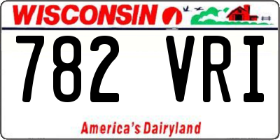 WI license plate 782VRI