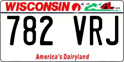 WI license plate 782VRJ