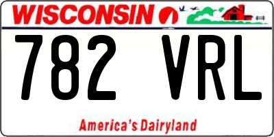 WI license plate 782VRL