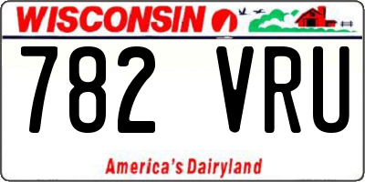 WI license plate 782VRU
