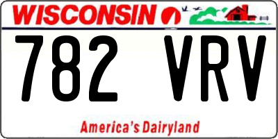 WI license plate 782VRV