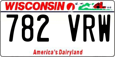 WI license plate 782VRW