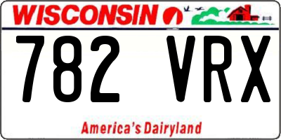 WI license plate 782VRX