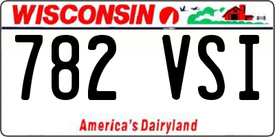 WI license plate 782VSI
